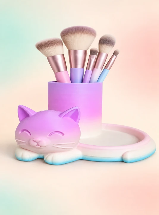 Porta-pincéis Gatinho